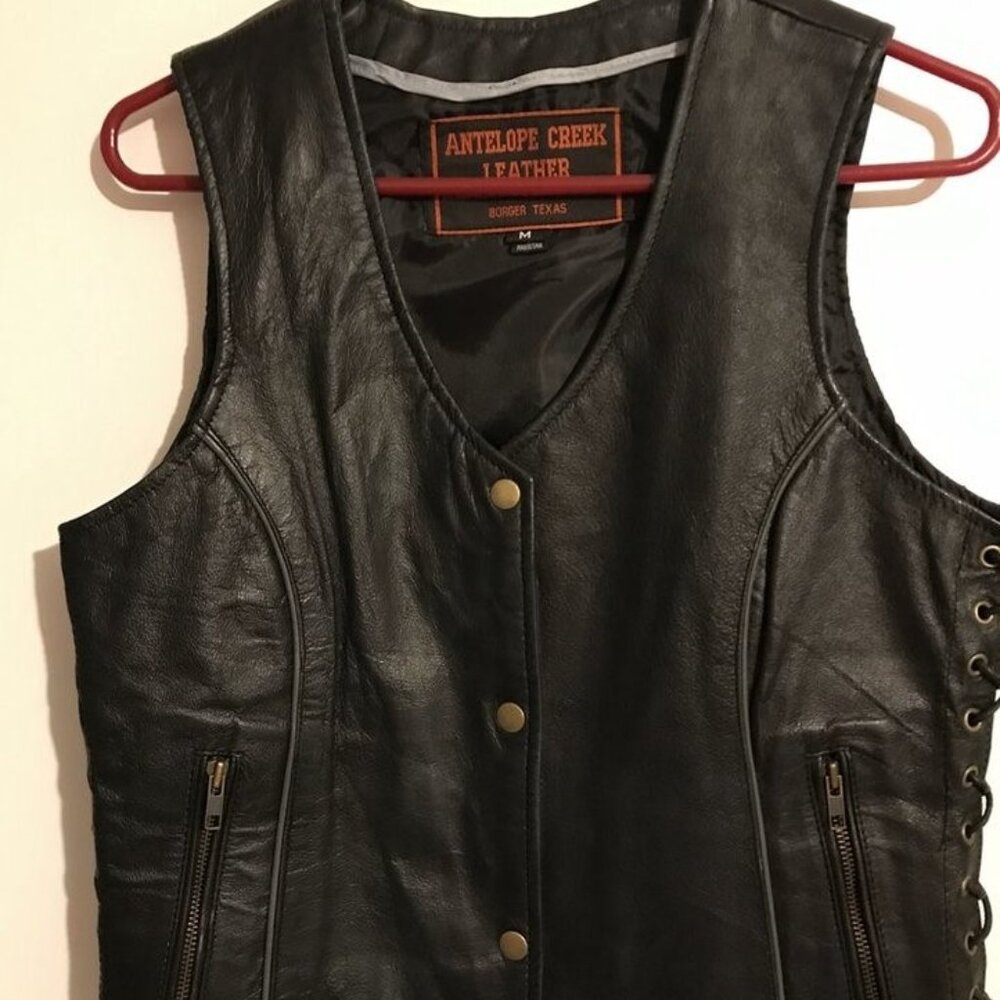 Motorcycle Vest by Antelope Creek Leather, Borger, Texas